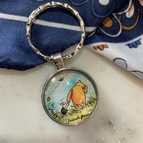 “Friends Forever” Silver Keychain Purse Charm - Picture 2 of 2